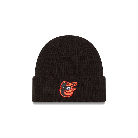 Baltimore Orioles Waffle Stitch Knit Beanie Hat - New Era Cap