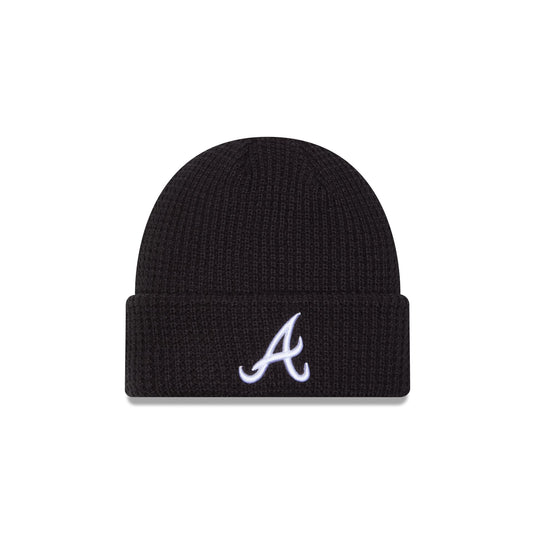 Atlanta Braves Waffle Stitch Knit Beanie Hat - New Era Cap
