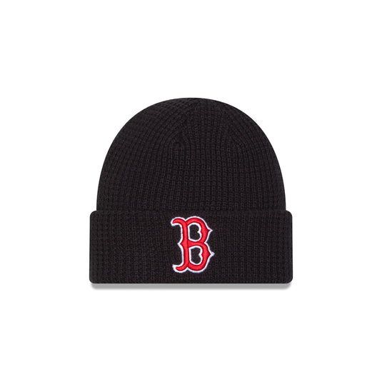 Boston Red Sox Waffle Stitch Knit Beanie Hat - New Era Cap
