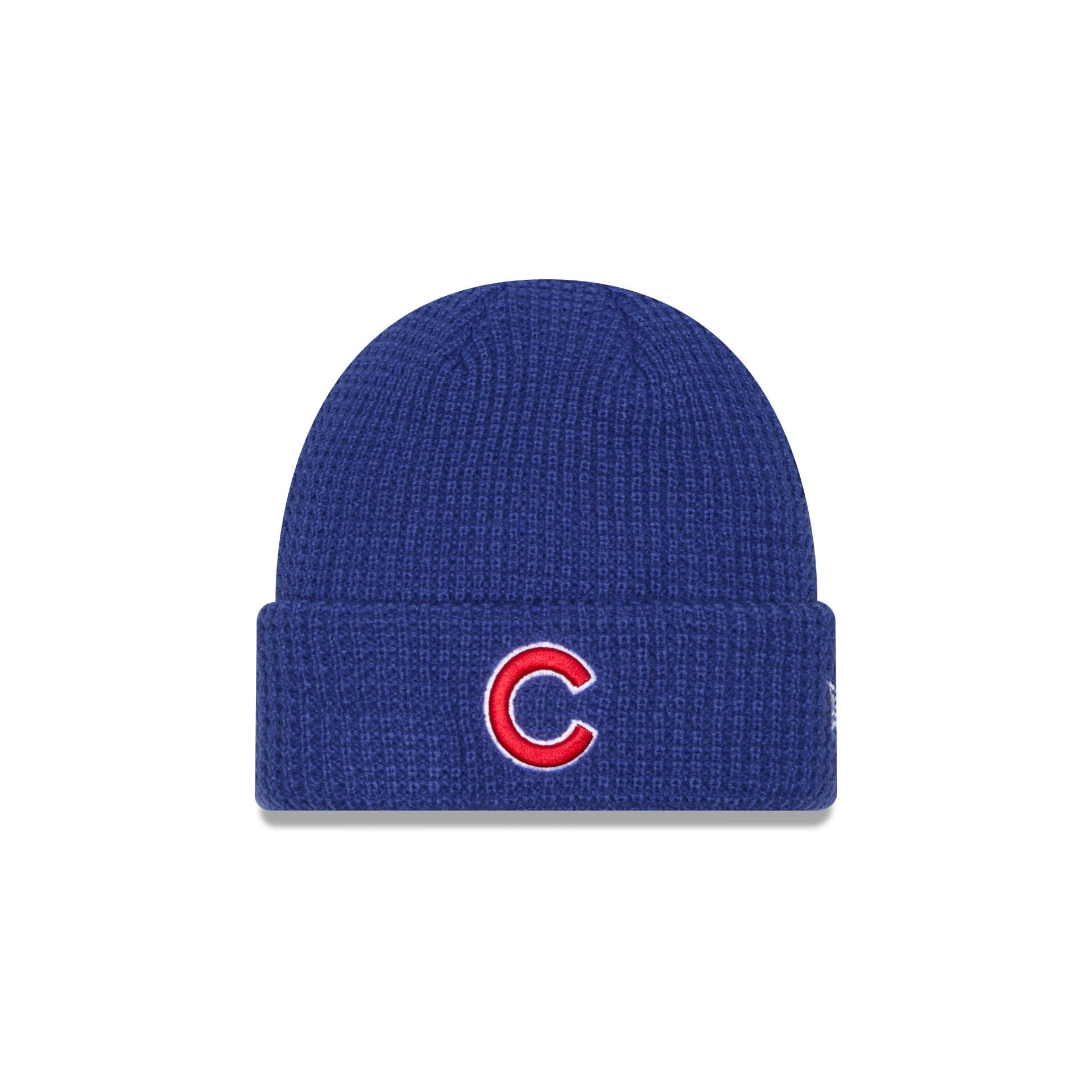 Chicago Cubs Waffle Stitch Knit Beanie Hat