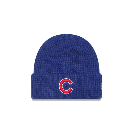 Chicago Cubs Waffle Stitch Knit Beanie Hat - New Era Cap