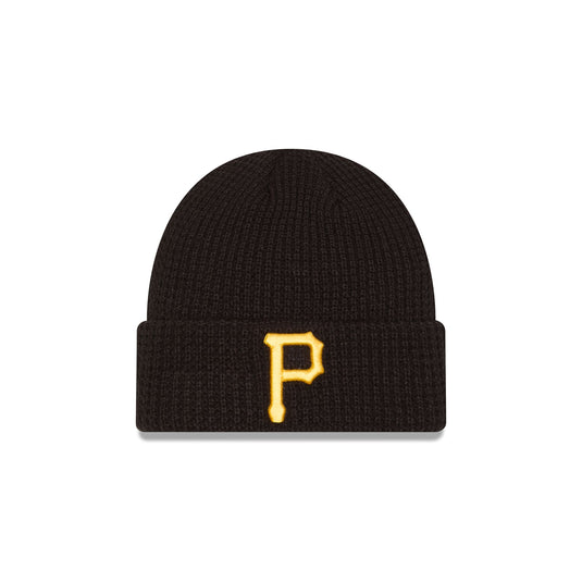 Pittsburgh Pirates Waffle Stitch Knit Beanie Hat - New Era Cap