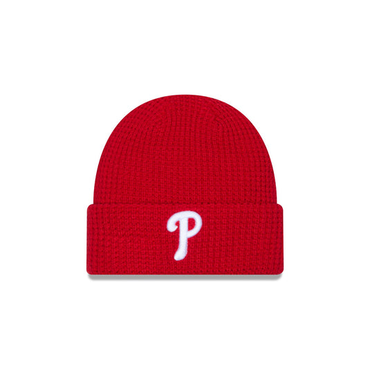 Philadelphia Phillies Waffle Stitch Knit Beanie Hat - New Era Cap