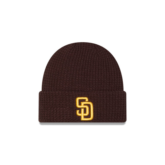 San Diego Padres Waffle Stitch Knit Beanie Hat - New Era Cap