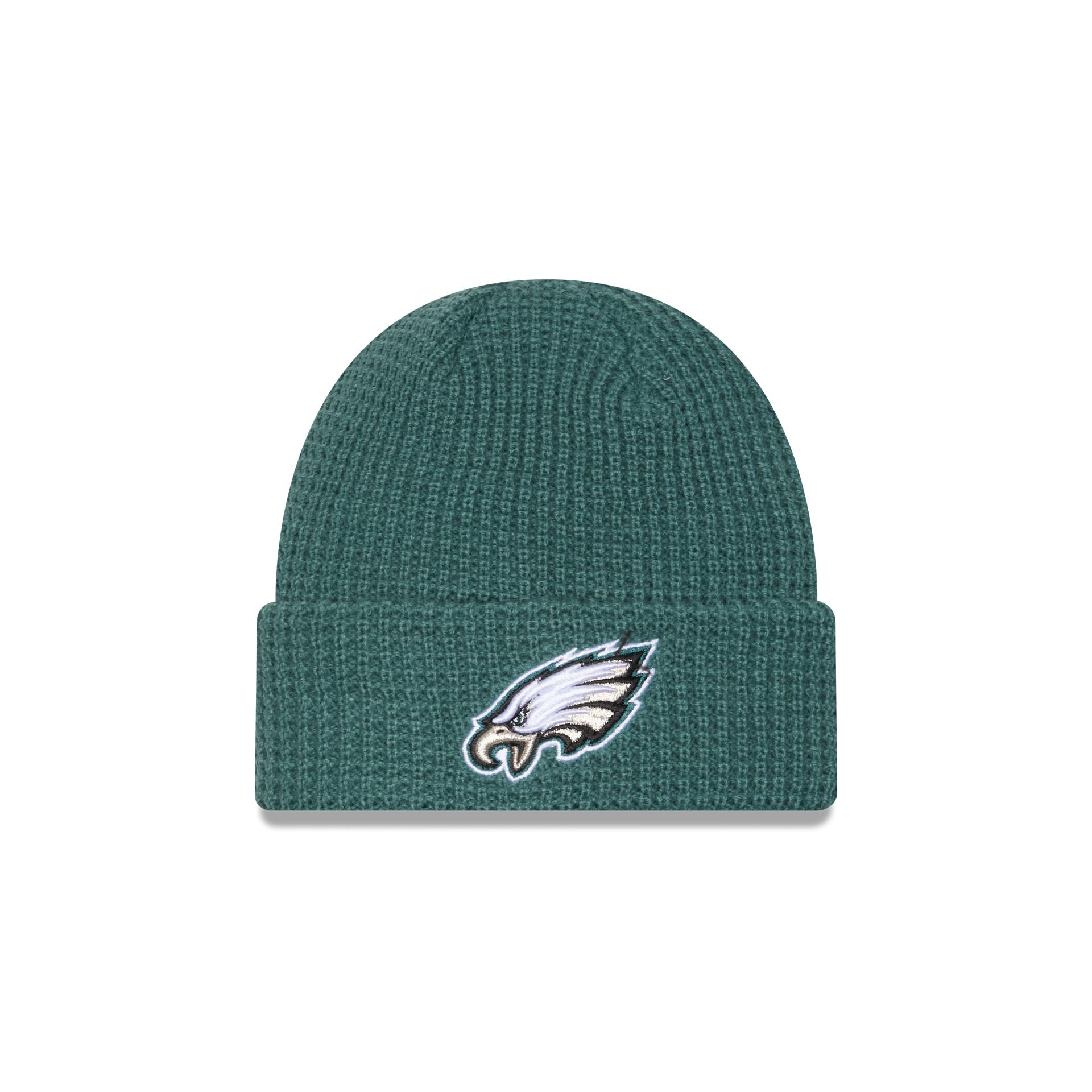 Philadelphia Eagles Waffle Stitch Knit Beanie Hat