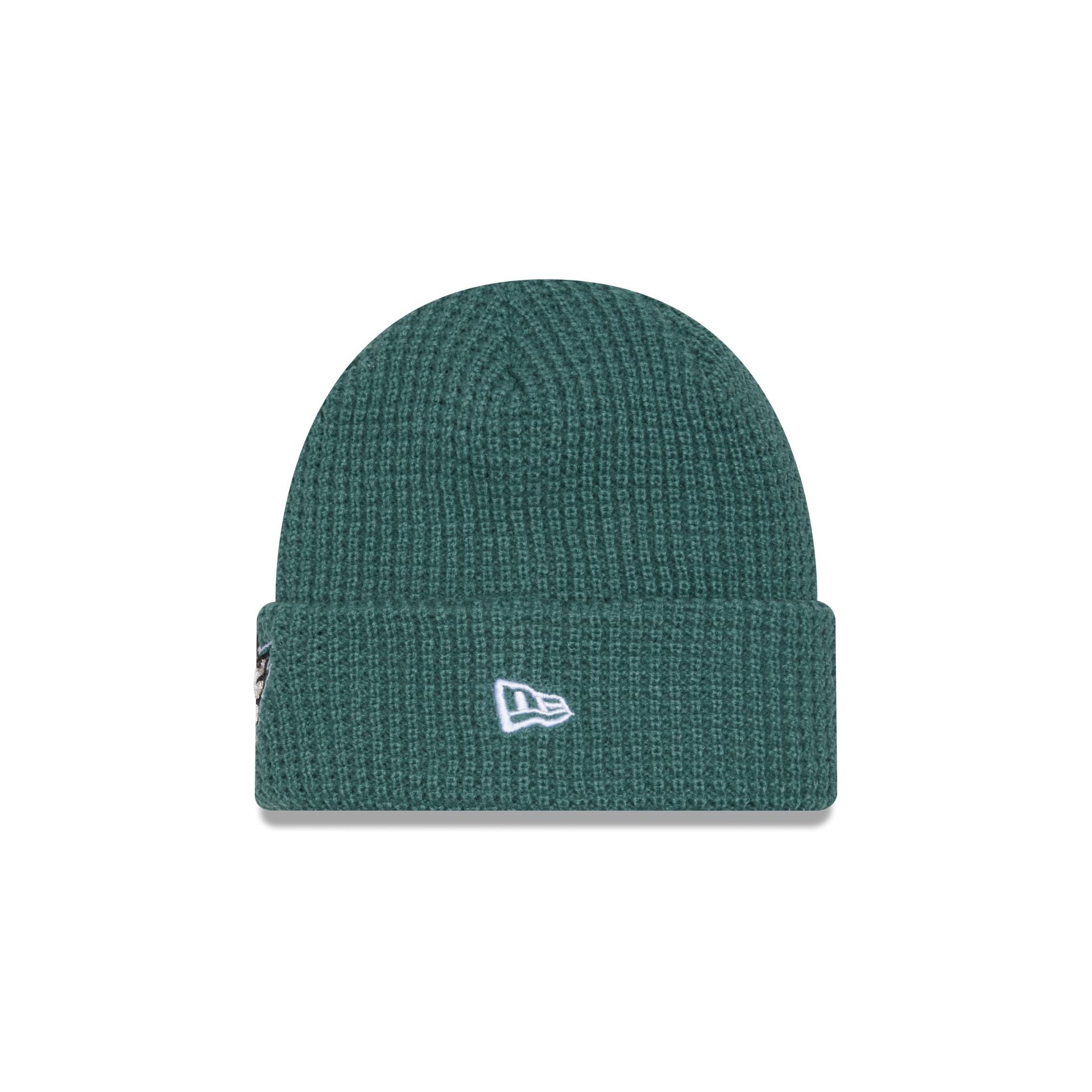 Philadelphia Eagles Waffle Stitch Knit Beanie Hat