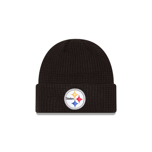 Pittsburgh Steelers Waffle Stitch Knit Beanie Hat - New Era Cap