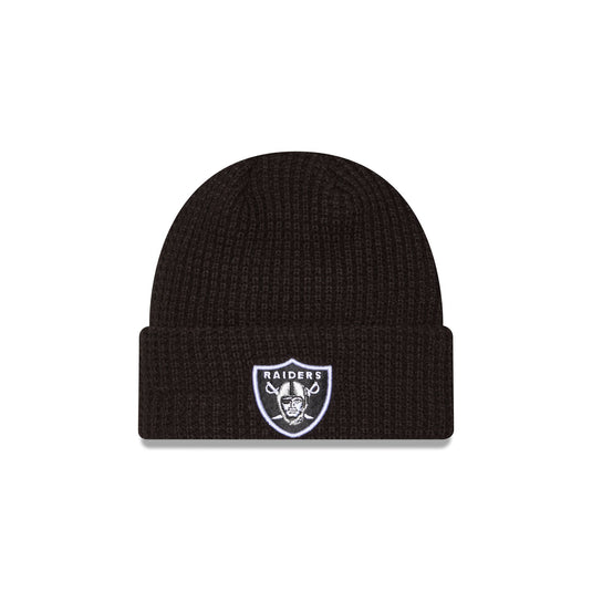 Las Vegas Raiders Waffle Stitch Knit Beanie Hat - New Era Cap