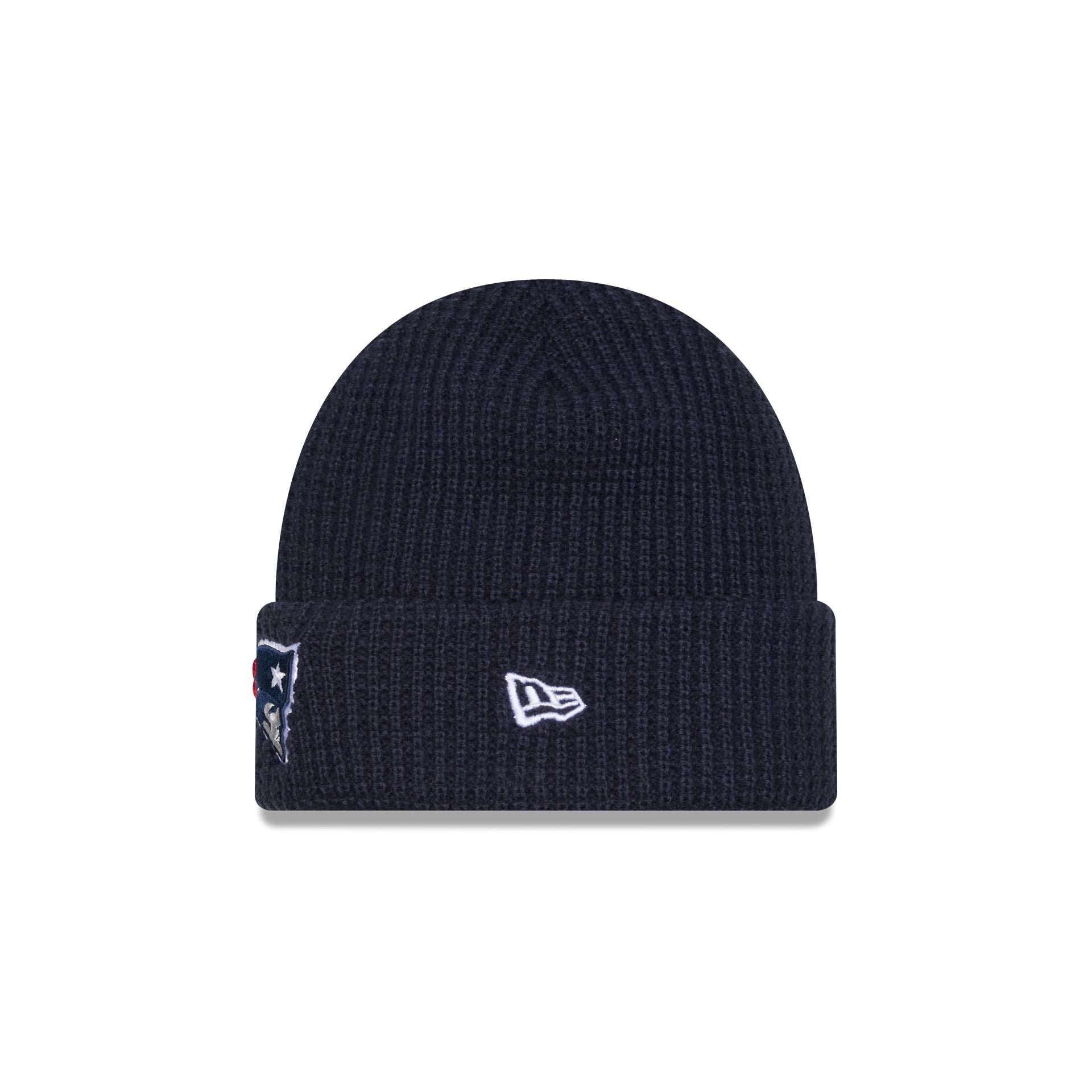 New England Patriots Waffle Stitch Knit Beanie Hat