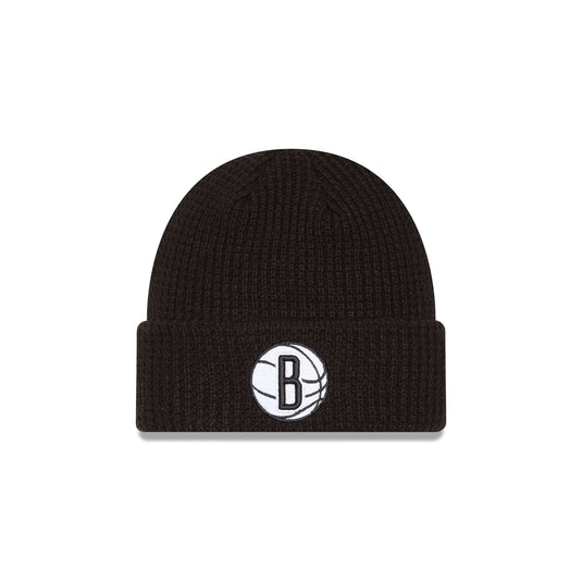 Brooklyn Nets Waffle Stitch Knit Beanie Hat - New Era Cap