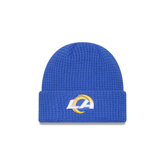 Los Angeles Rams Waffle Stitch Knit Beanie Hat - New Era Cap