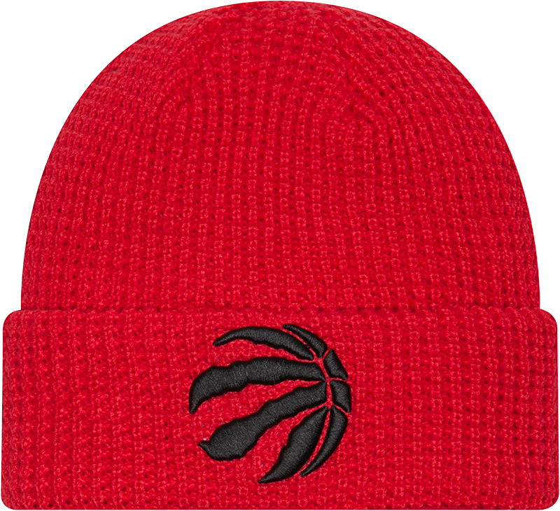 Toronto Raptors Waffle Stitch Knit Beanie Hat
