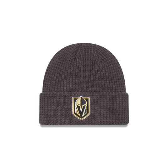 Vegas Golden Knights Waffle Stitch Knit Beanie Hat - New Era Cap