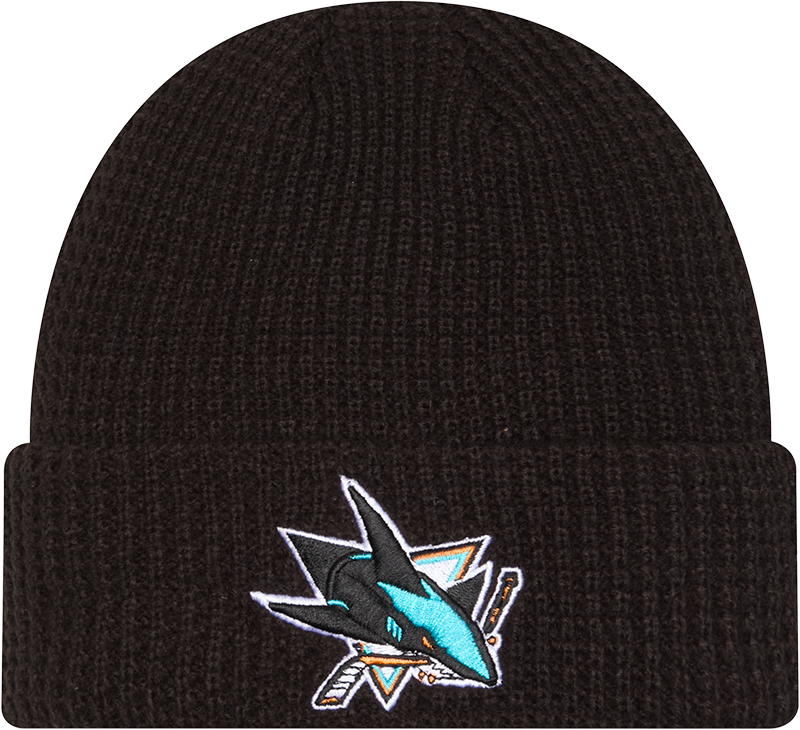 San Jose Sharks Waffle Stitch Knit Beanie Hat