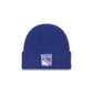 New York Rangers Waffle Stitch Knit Beanie Hat