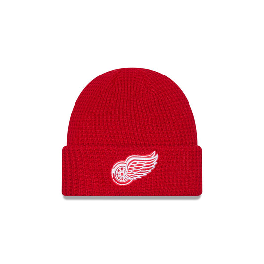 Detroit Red Wings Waffle Stitch Knit Beanie Hat - New Era Cap