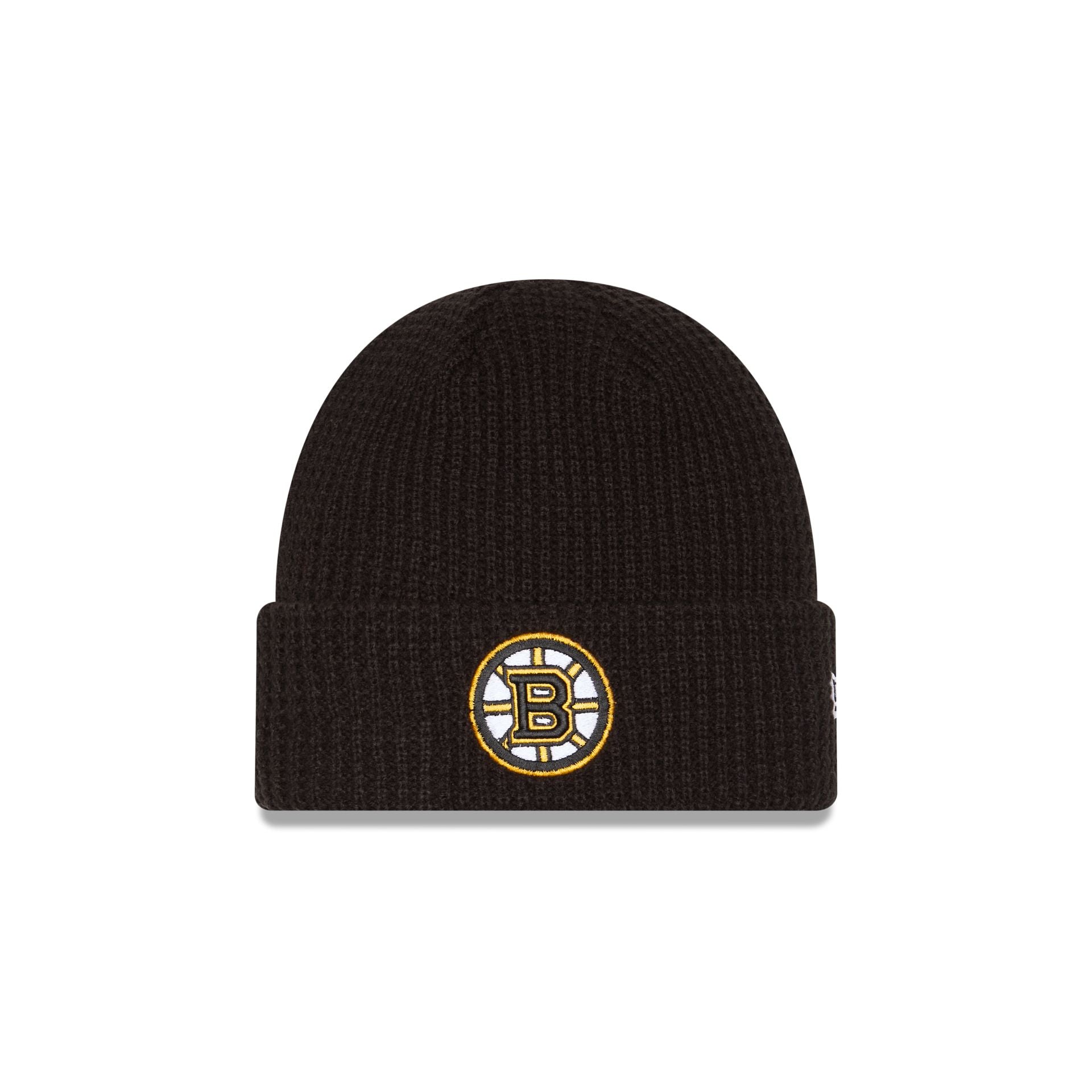 Boston Bruins Waffle Stitch Knit Beanie Hat