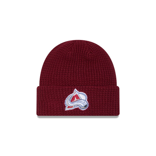 Colorado Avalanche Waffle Stitch Knit Beanie Hat - New Era Cap
