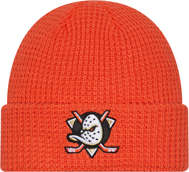 Anaheim Ducks Waffle Stitch Knit Beanie Hat