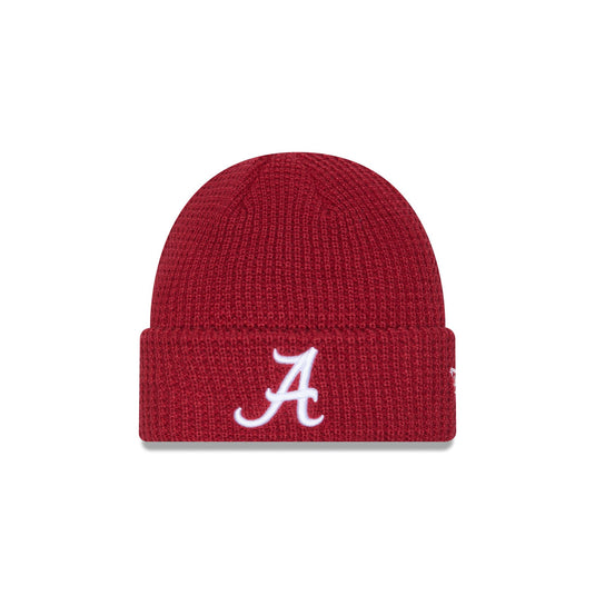 Alabama Crimson Tide Waffle Stitch Knit Beanie Hat - New Era Cap