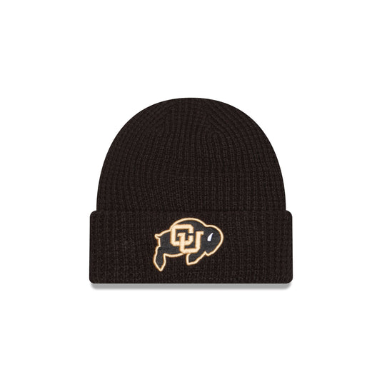 Colorado Buffaloes Waffle Stitch Knit Beanie Hat - New Era Cap