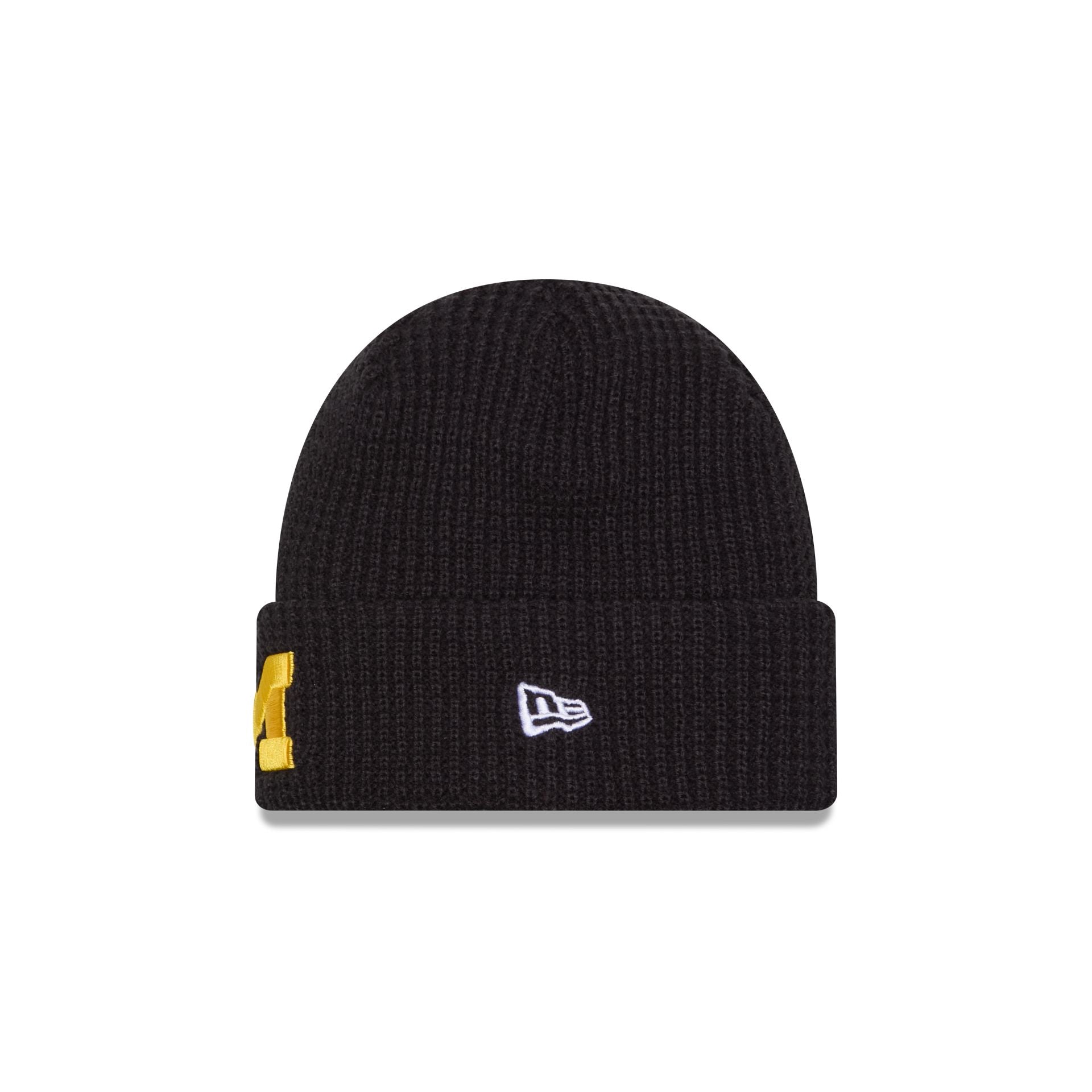 Michigan Wolverines Waffle Stitch Knit Beanie Hat