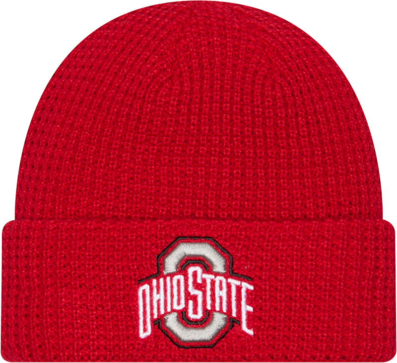 Ohio State Buckeyes Waffle Stitch Knit Beanie Hat