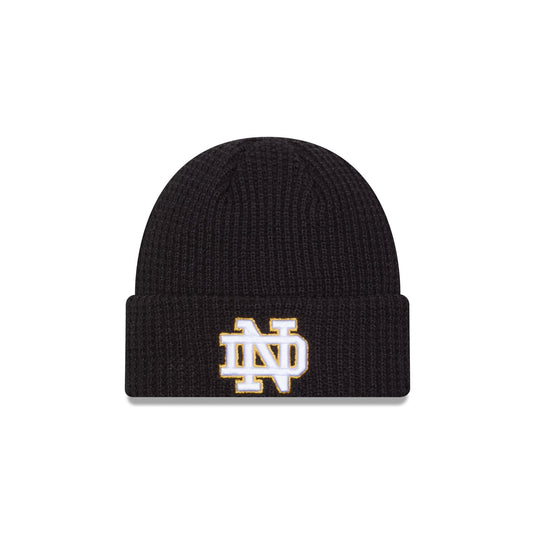 Notre Dame Fighting Irish Waffle Stitch Knit Beanie Hat - New Era Cap
