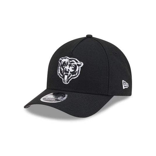 Chicago Bears Black & White 9FORTY M-Crown A-Frame Snapback Hat - New Era Cap