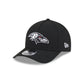 Baltimore Ravens Black & White 9FORTY M-Crown A-Frame Snapback Hat