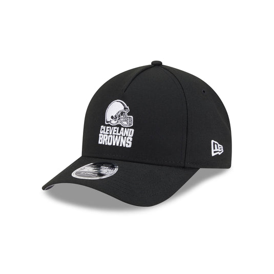 Cleveland Browns Black & White 9FORTY M-Crown A-Frame Snapback Hat - New Era Cap