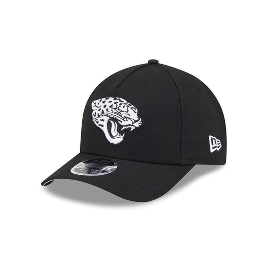 Jacksonville Jaguars Black & White 9FORTY M-Crown A-Frame Snapback Hat - New Era Cap