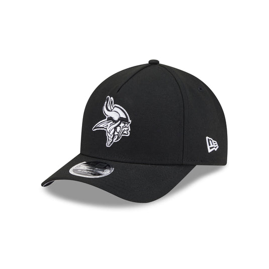 Minnesota Vikings Black & White 9FORTY M-Crown A-Frame Snapback Hat - New Era Cap