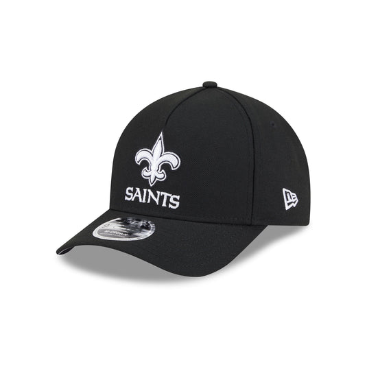New Orleans Saints Black & White 9FORTY M-Crown A-Frame Snapback Hat - New Era Cap