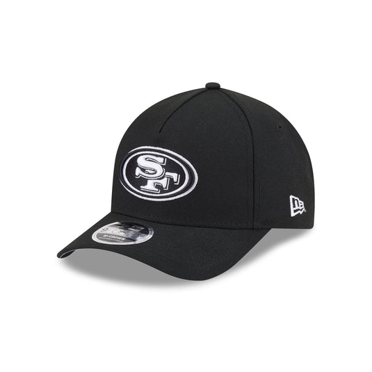 San Francisco 49ers Black & White 9FORTY M-Crown A-Frame Snapback Hat - New Era Cap