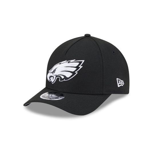 Philadelphia Eagles Black & White 9FORTY M-Crown A-Frame Snapback Hat - New Era Cap