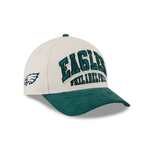 Philadelphia Eagles Stacked Corduroy 9FORTY M-Crown A-Frame Snapback Hat - New Era Cap