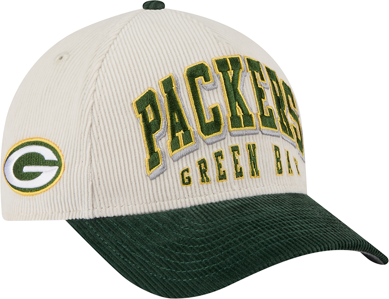 Green Bay Packers Stacked Corduroy 9FORTY M-Crown A-Frame Snapback Hat