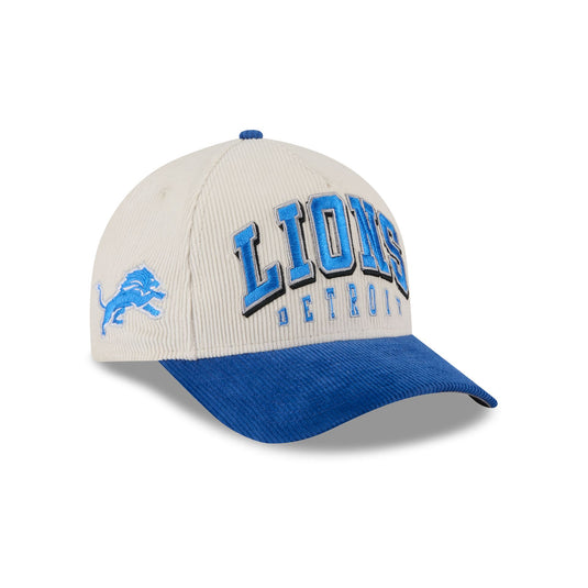 Detroit Lions Stacked Corduroy 9FORTY M-Crown A-Frame Snapback Hat - New Era Cap