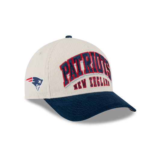 New England Patriots Stacked Corduroy 9FORTY M-Crown A-Frame Snapback Hat - New Era Cap