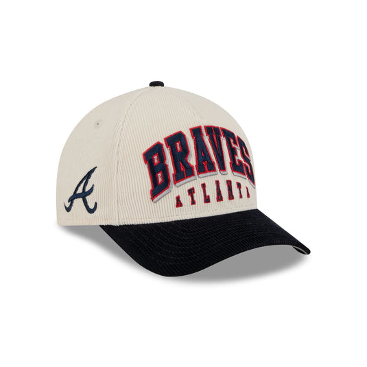 Atlanta Braves Stacked Corduroy 9FORTY M-Crown A-Frame Snapback Hat - New Era Cap