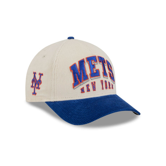 New York Mets Stacked Corduroy 9FORTY M-Crown A-Frame Snapback Hat - New Era Cap