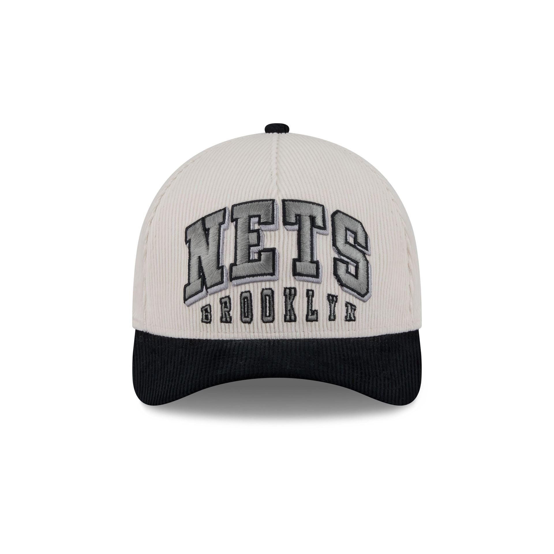 Brooklyn Nets Stacked Corduroy 9FORTY M-Crown A-Frame Snapback Hat