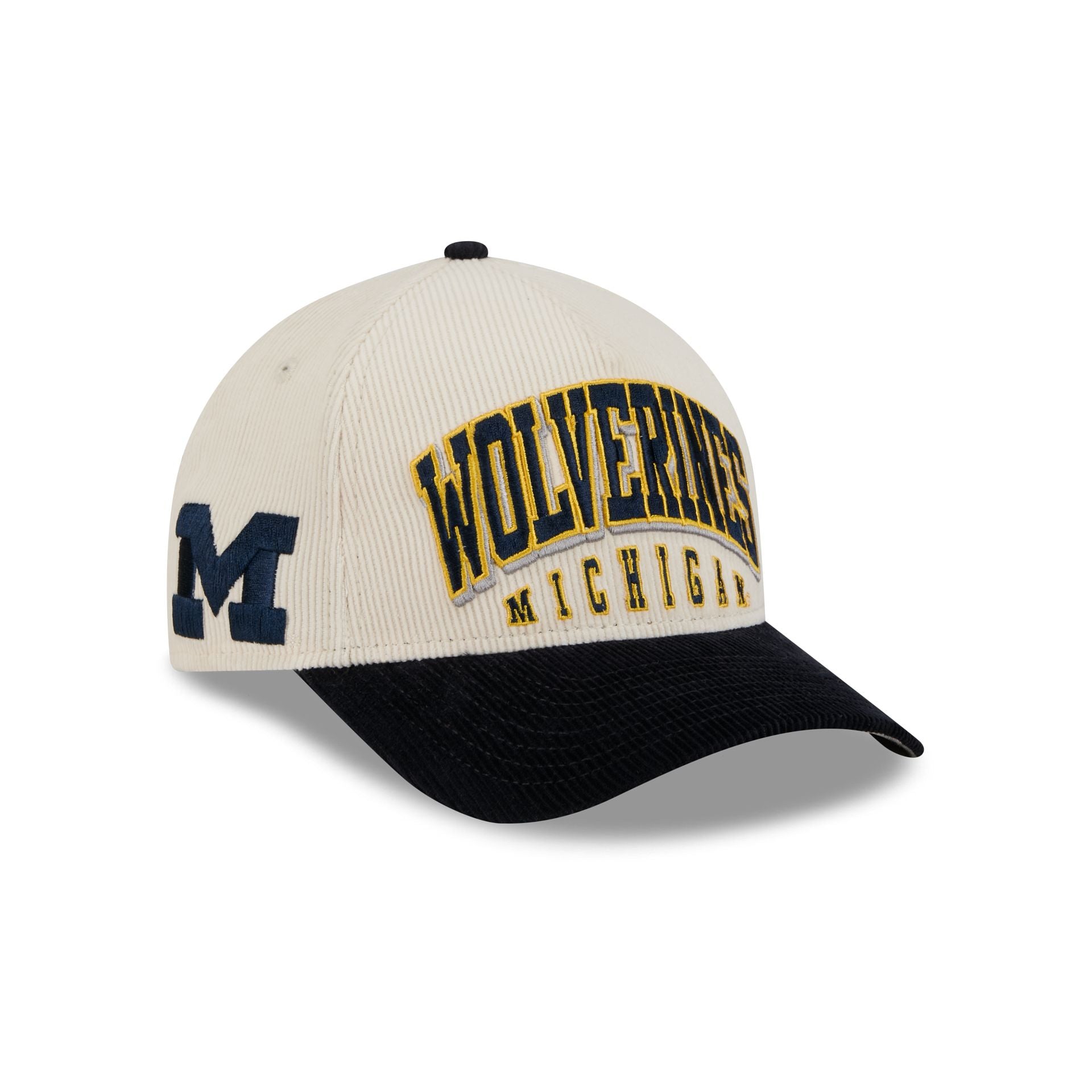 Michigan Wolverines Stacked Corduroy 9FORTY M-Crown A-Frame Snapback Hat