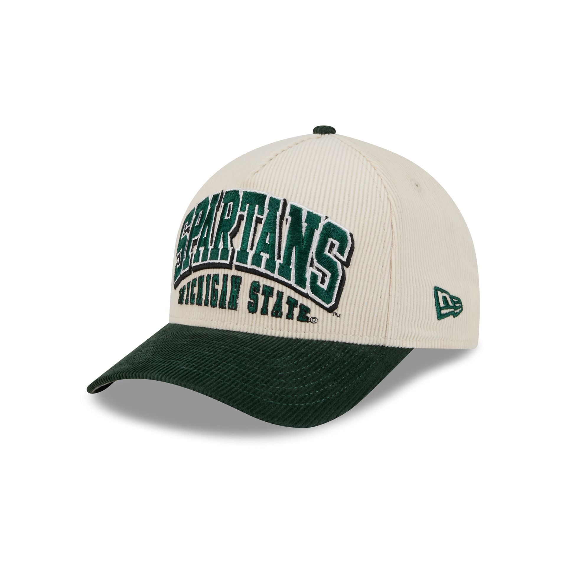 Michigan State Spartans Stacked Corduroy 9FORTY M-Crown A-Frame Snapback Hat