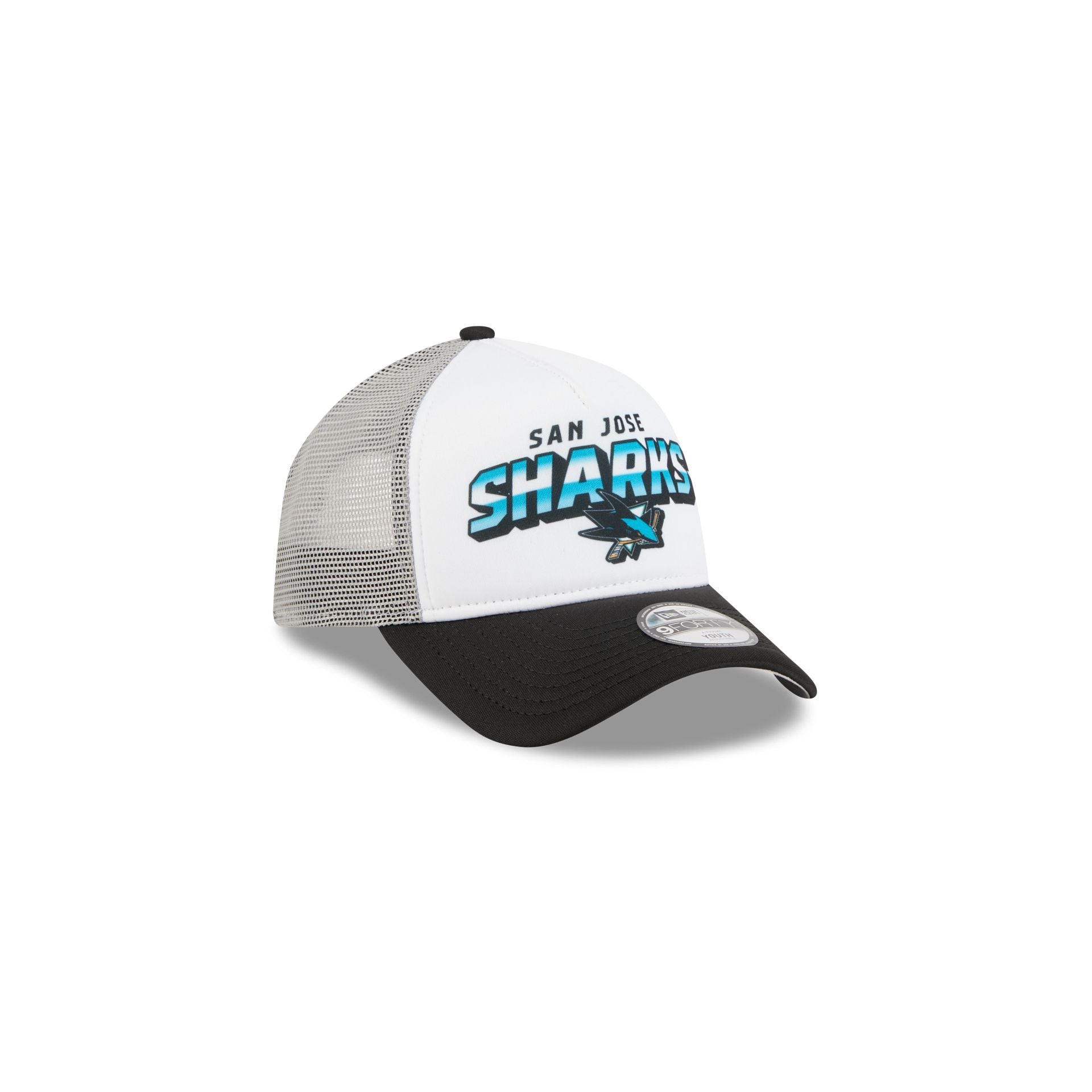 San Jose Sharks Shine Kids 9FORTY A-Frame Trucker Hat