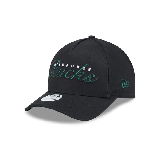 Milwaukee Bucks Metallic Women's 9FORTY M-Crown A-Frame Snapback Hat - New Era Cap