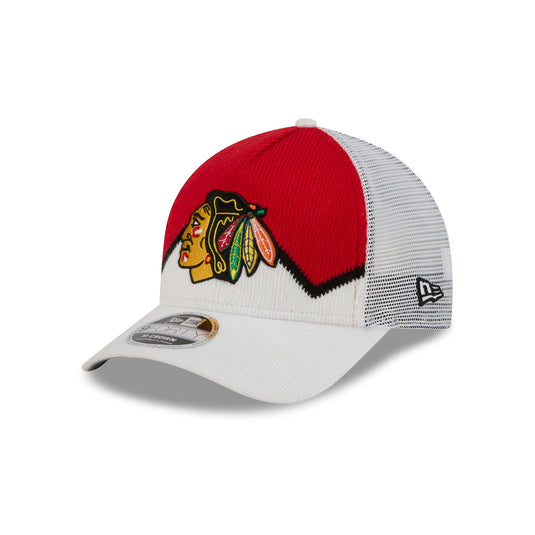 Chicago Blackhawks Sock 9FORTY M-Crown A-Frame Trucker Hat - New Era Cap