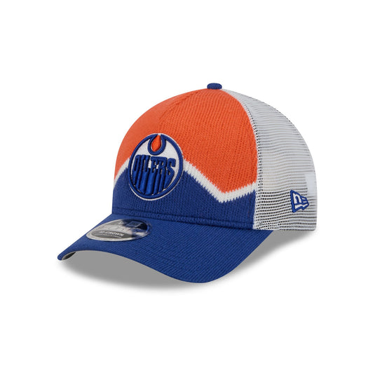Edmonton Oilers Sock 9FORTY M-Crown A-Frame Trucker Hat - New Era Cap