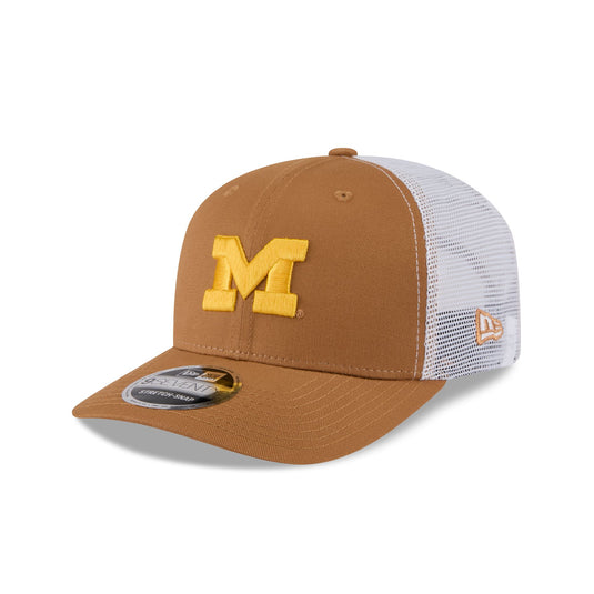 Michigan Wolverines Light Bronze 9SEVENTY Trucker Hat - New Era Cap